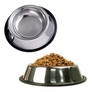 Comedero Bebedero Acero Inox Antivuelco Med Para Perros 22cm