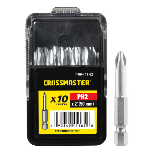 Puntas Phillips N 2 50mm 10u Crossmaster