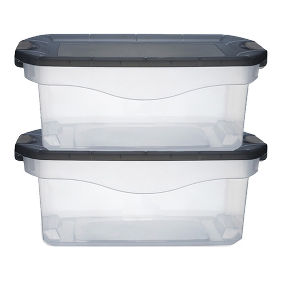 Cajas Organizadoras Plásticas Apilable 20 Lt X2 - Colombraro