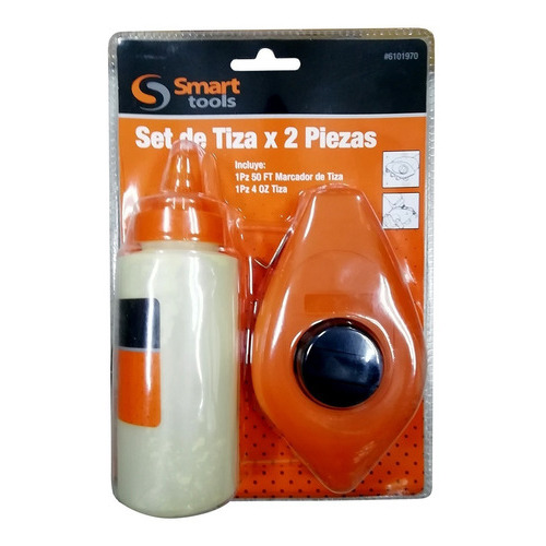 Tizador Caja Plastica 15mts Con Tiza (6101970), Smart Tools