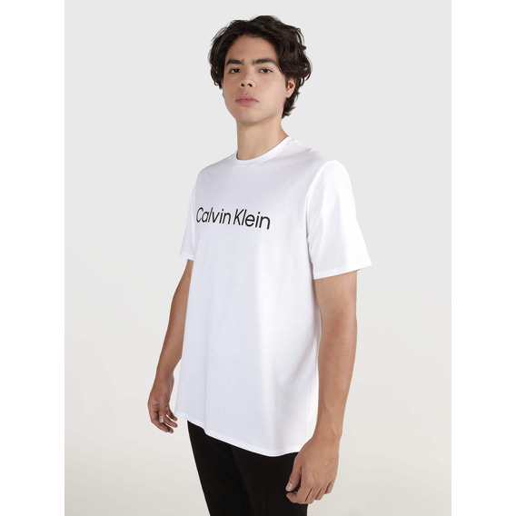 Playera Blanca De Cuello Redondo Para Hombre Calvin Klein