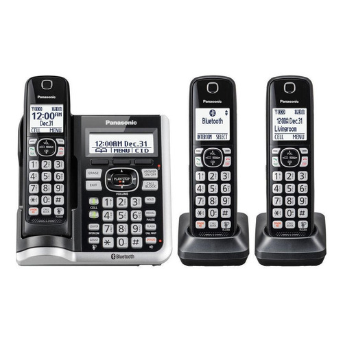 Teléfono Panasonic  KX-TGF573S inalámbrico con Bluetooth - color negro