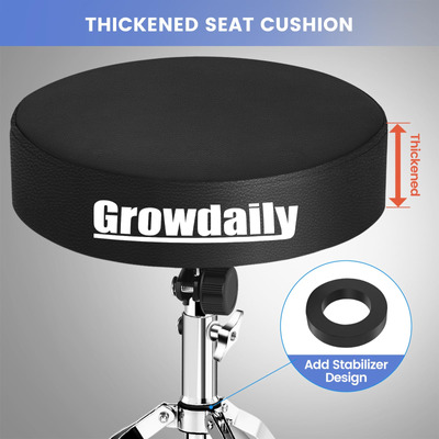 Asiento De Trono Ajustable Acolchado Para Tambor Adulto