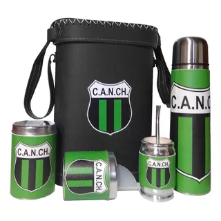 Set Matero Nueva Chicago Termo 1l Mate Azucarera Y Yerbera .