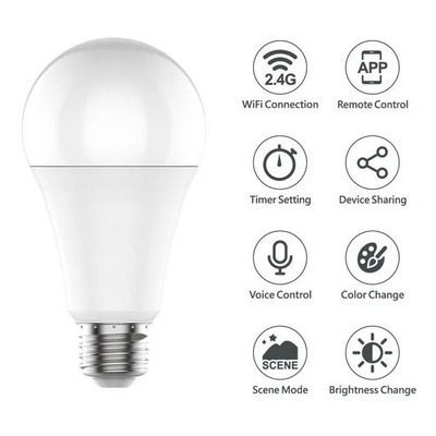 Foco Led Tbcin Tuya A60 10w E27 900lm Wi-fi Smart Life