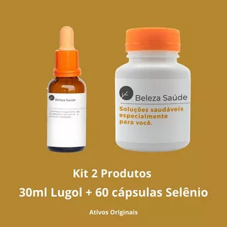 Solução Lugol Inorgânico 5% 30ml + Selênio 100mcg 60 Caps