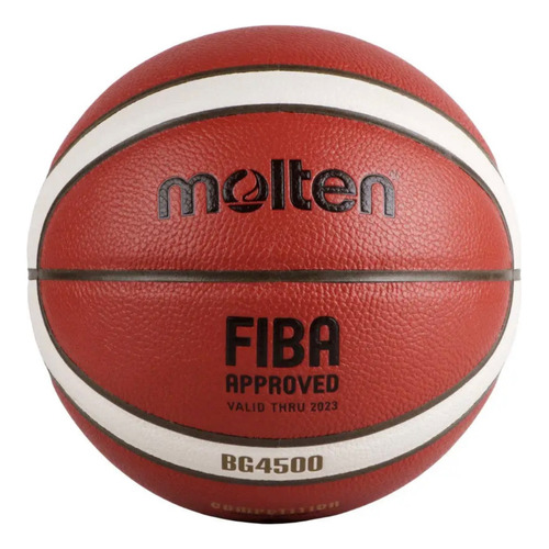 Balón De Básquetbol Molten Bg4500 Tamaño 7 Color Marron y Blanco