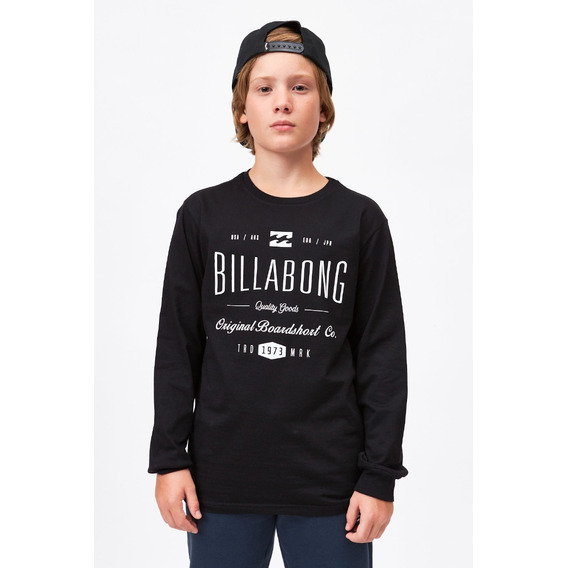 Remera M/l Billabong New Rockaway Longtee Niño - Bbrelroc