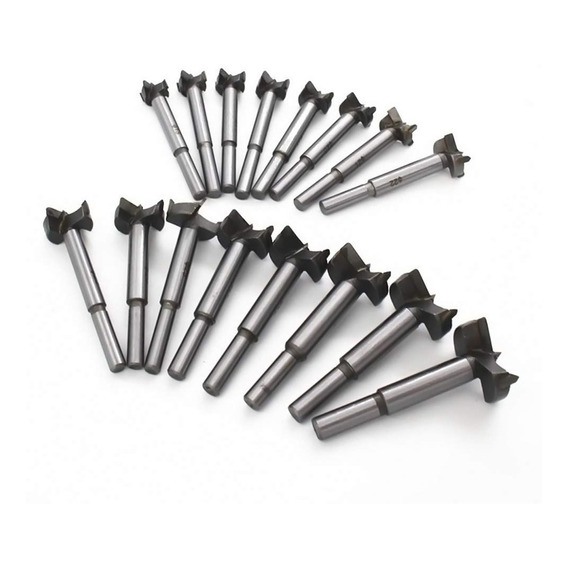 16 Brocas Forstner 15-35mm Para Carpintería Bisagra De Acero