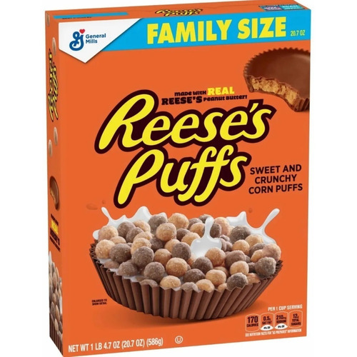 Cereal Reese´s Puff Hecho Con Reeses Mantequilla Mani 558g