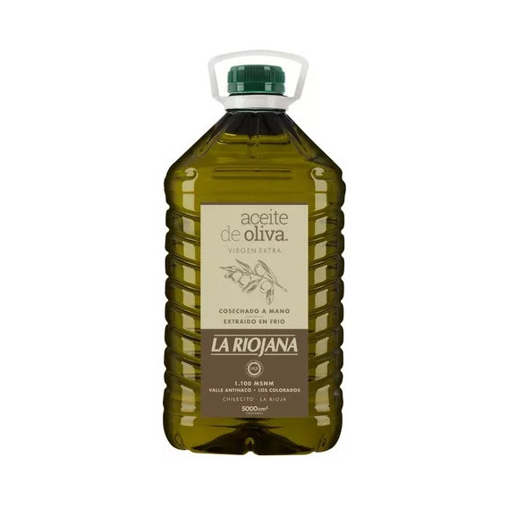 Aceite De Oliva Extra Vírgen 5lt La Riojana Alta Gama
