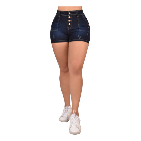 Short Mujer Mezclilla Dama Bermuda Colombiano Linea Premium