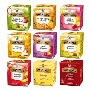 Chá Twinings Kit 9 Caixas 10 Un 90 Sachês