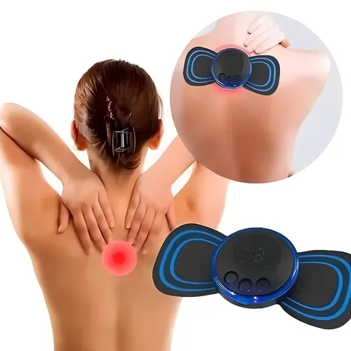 Mini Massageador Portatil Dor Pernas Pescoço Coluna Cor Preto e azul 110V/220V | MercadoLivre