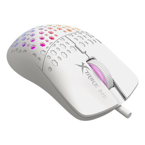 Mouse Gamer Rgb Pc Usb 6 Botones 8000 Dpi Xtrike Me Gaming Color Blanco