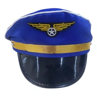 Quepe Comandante Aviador Cores Fantasia Cor Azul