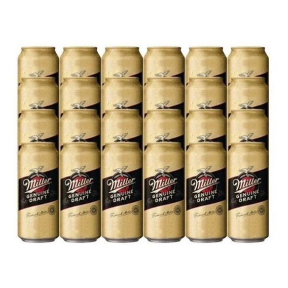 Cerveza Miller Lata 473ml Rubia Pack X24 Zetta Bebidas