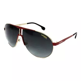 Lentes De Sol Carrera Car1005/s Au29o Para Hombre Color Dorado-vino Lente Gris Oscuro Varilla Guinda Diseño Aviador