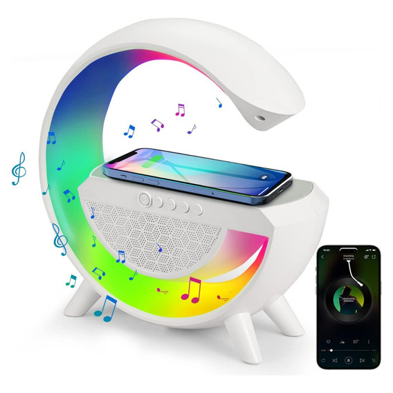 Lámpara De Mesa Altavoz Bluetooth Inteligente Atmósfera Color de la estructura Blanco