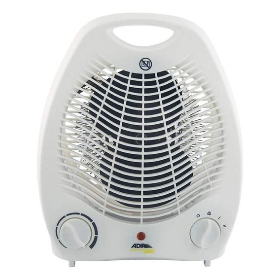 Ventilador Calefactor De Escritorio Adir 4802 Portátil Color Blanco