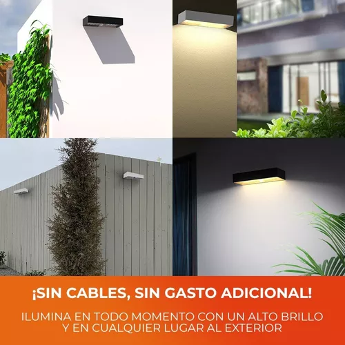 Lámpara Solar Arbotante Led 6 W Luz De Día Sensor Movimiento Color Negro  Tecnolite 6SOLLED30VCD65N