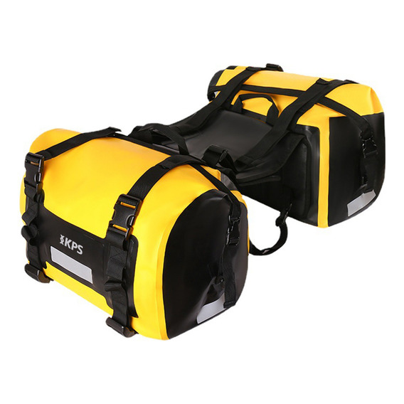 Alforja Moto Estanco Cargo 60 L Reflectiva Correas Premium Color Amarillo