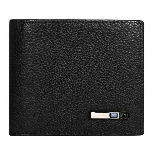 Billetera SmartLB Smart Wallet color black de cuero - 9.5cm x 11.5cm x 1cm