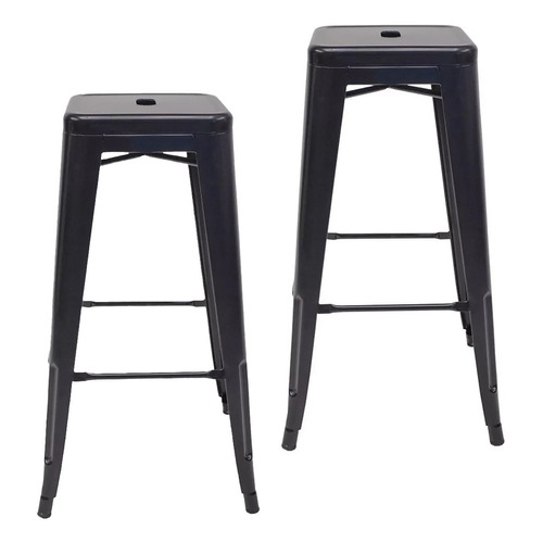 Silla Para Bar Para Barra Cocina/ Banco Para Bar Acabado de la estructura c Color Negro