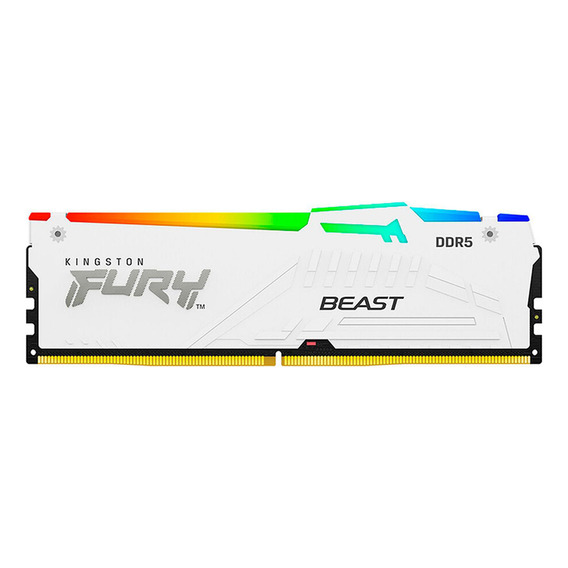 Memoria Ram Ddr5 64gb 5600mt/s Kingston Fury Beast Rgb 2x32gb Blanco