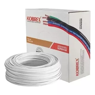 Cable Kobrex 100 Mts. Cal. 10 100% Cobre Thw-ls/thhw-ls Color De La Cubierta Blanco