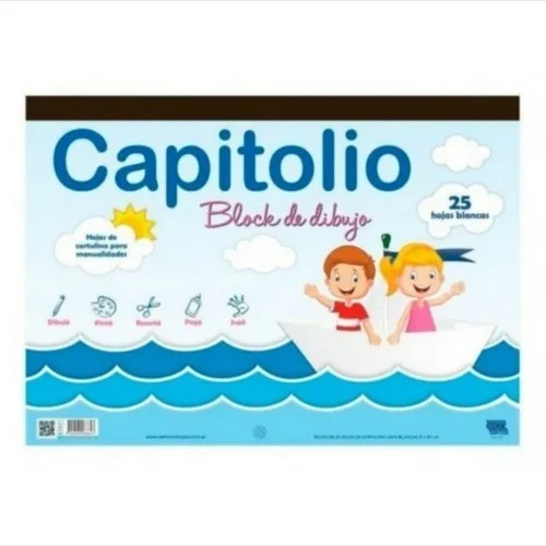 Block Capitolion5 Blanco25h 21.7x29.5cm X 5unid Tipo El Nene Color Blanco