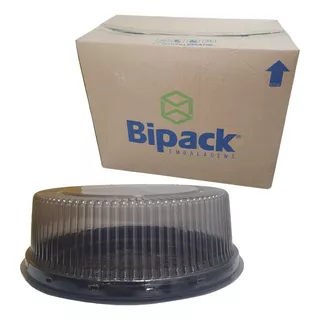  Embalagem Plástica Bolo Torta Bipack Bp56 Média Caixa 50 Un