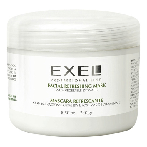 Mascara Exel Refrescante Extractos Vegetales Corporal 250grs Tipo de piel Todo tipo