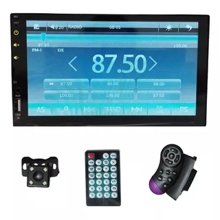 Reproductor Pantalla Doble Din Mp5 Usb Sd Aux Control Radio