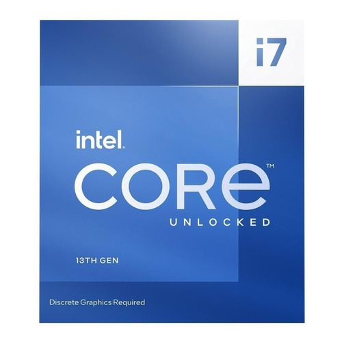 Procesador gamer Intel Core i7-13700KF BX8071513700KF  de 16 núcleos y  5.4GHz de frecuencia