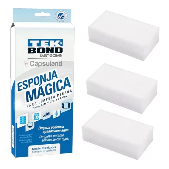 3 Esponja Magica Quitamanchas Tekbond Mr. Clean Magic Eraser