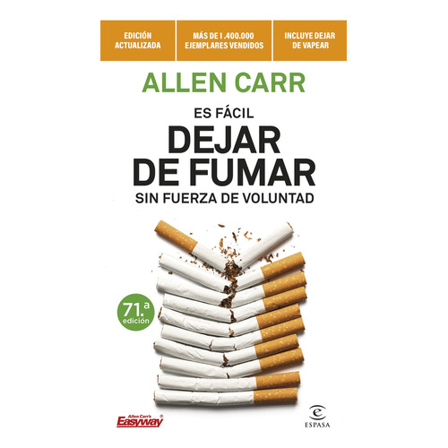 Libro Es Fácil Dejar De Fumar sin fuerza de voluntad- Allen Carr