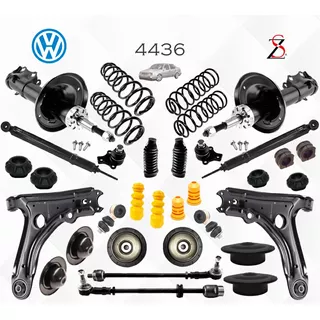 Kit Amortiguadores Resortes Horquilla Bieletas Golf Jetta A3