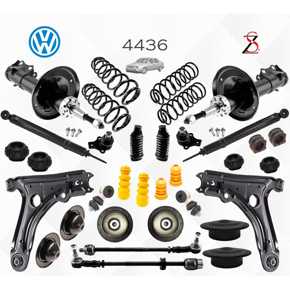 Kit Amortiguadores Resortes Horquilla Bieletas Golf Jetta A3