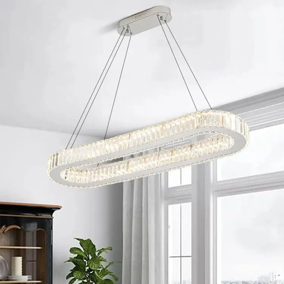 Colgante Led Cristal Alta Calidad G43 Control Remoto Tz Cromo