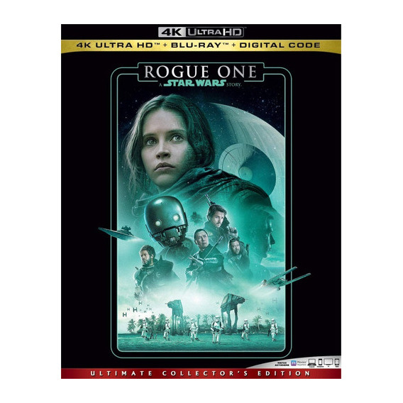 Rogue One Historia Star Wars Pelicula 4k Ultra Hd + Blu-ray