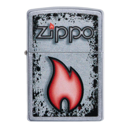 Encendedor Zippo Flame Design Plateado Zp49576