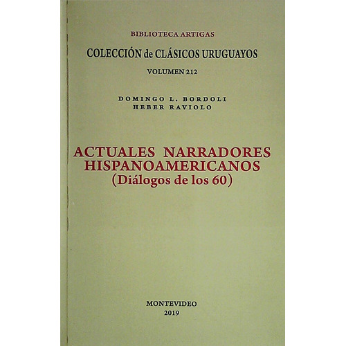 Actuales Narradores Hispanoamericanos, De Vv. Aa.. Editorial Colección Clásicos Uruguayos, Tapa Blanda, Edición 1 En Español