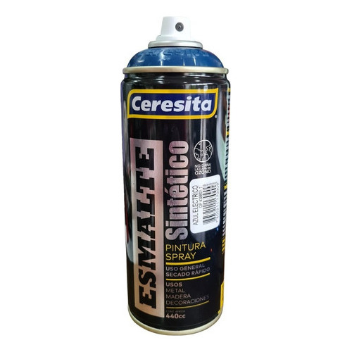 Spray Aerosol Ceresita Esm. Sintético Secado Rápido 440 C.c. Color Azul Electrico