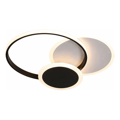 Plafon Led Orbita Negro Diseño Moderno 40wcct Lda80040-n Negro