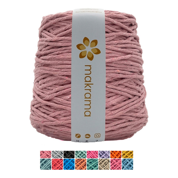 Makrama Cordón Algodón Macramé Hilaza 4mm Varios Colores