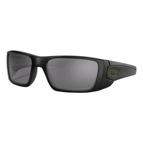 Anteojos de sol polarizados Oakley Fuel Cell Standard con marco de o matter color matte black, lente grey de plutonite clásica, varilla matte black de o matter - OO9096