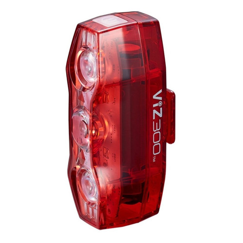 Luz Bicicleta Trasera | Cateye Viz-300 Lumens - 45 Hs - Usb Color Rojo