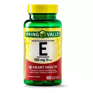 Vitamina E 180mg 400ui 100 Softgels Spring Valley Imp Eua