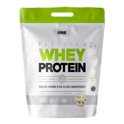 Whey Protein Platinum Star Nutrition 3kg Sabor Vanilla ice cream